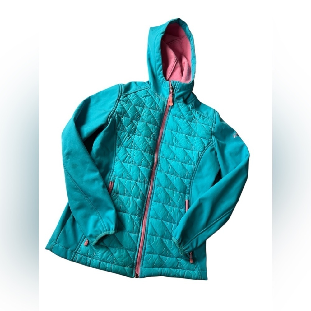 Snozu quilted blue girls puffer jacket